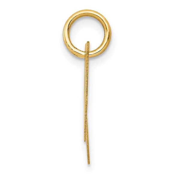 14k Yellow Gold, Ella Collection, Small Fancy Script Initial N Pendant - Picture 2 of 5